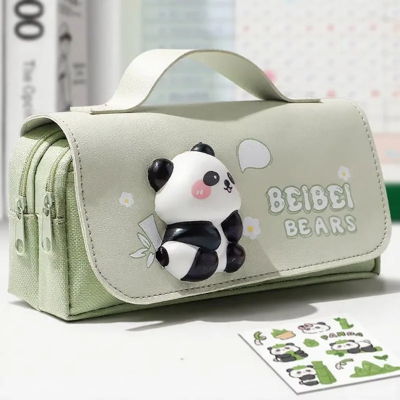 Large Capacity Decompression Pencil Case Cute Aesthetic Stationery Box for Kids Girls Children School Supplies