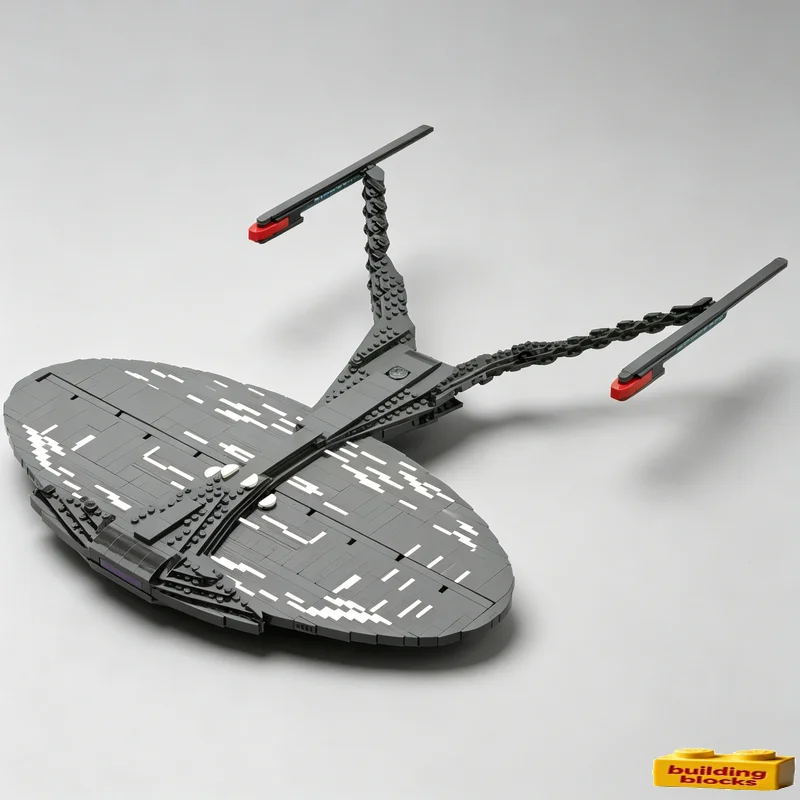 2308Parts Dark Color Sci Fi Deep Space Exploration Starship MOC Model Custom Building Blocks Assembly Collection Birthday Gift