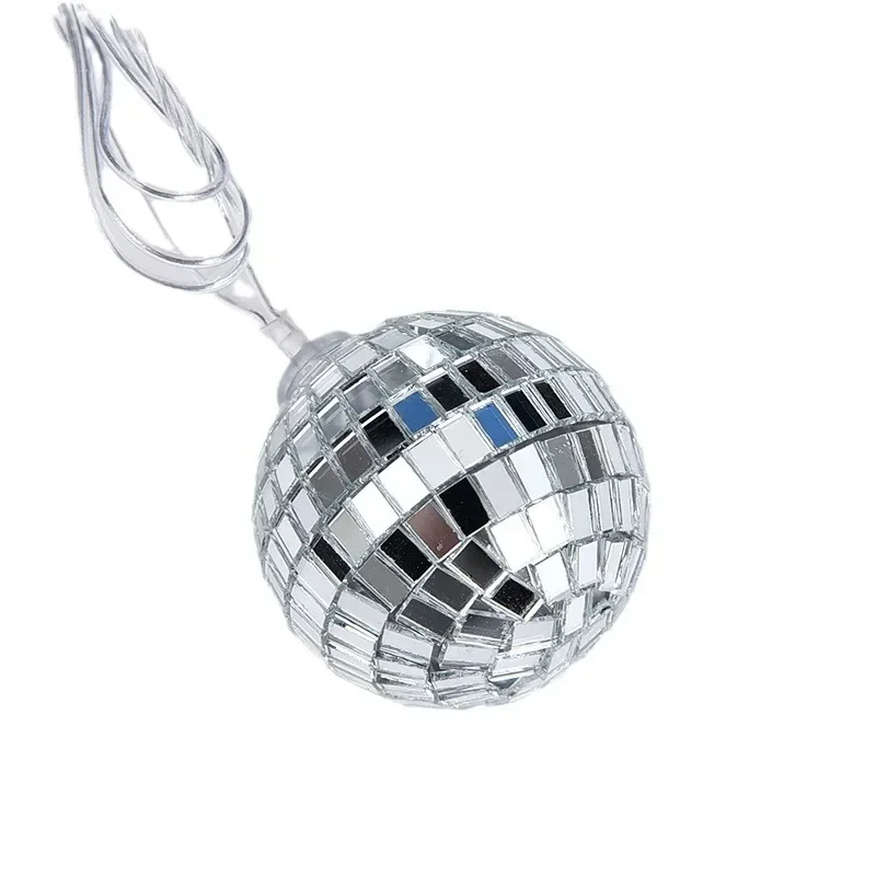 70er Jahre Musik Disco Thema Fee Lichterkette 1,5 m 10LED Spiegel Disco Ball Schlafzimmer Garten Hängeleuchten für Geburtstag Party Dekor – Detail 6
