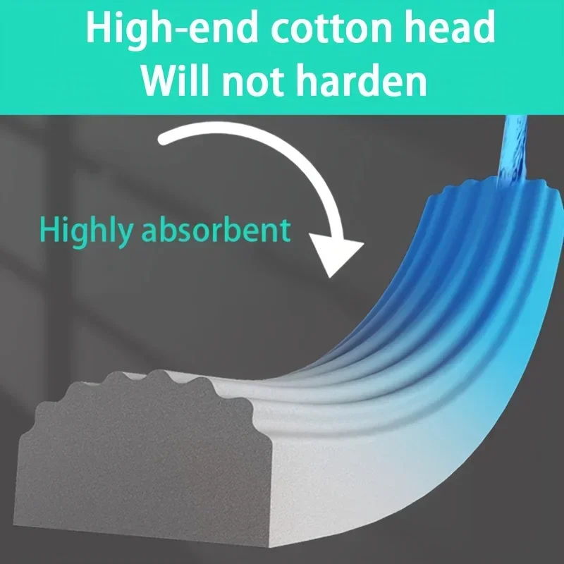 Powerful Squeeze Mini Mop Folding Home Cleaning Mops With Sponge Self-squeezing Floor Washing Mops Desk Window Car Clean Tools image 3