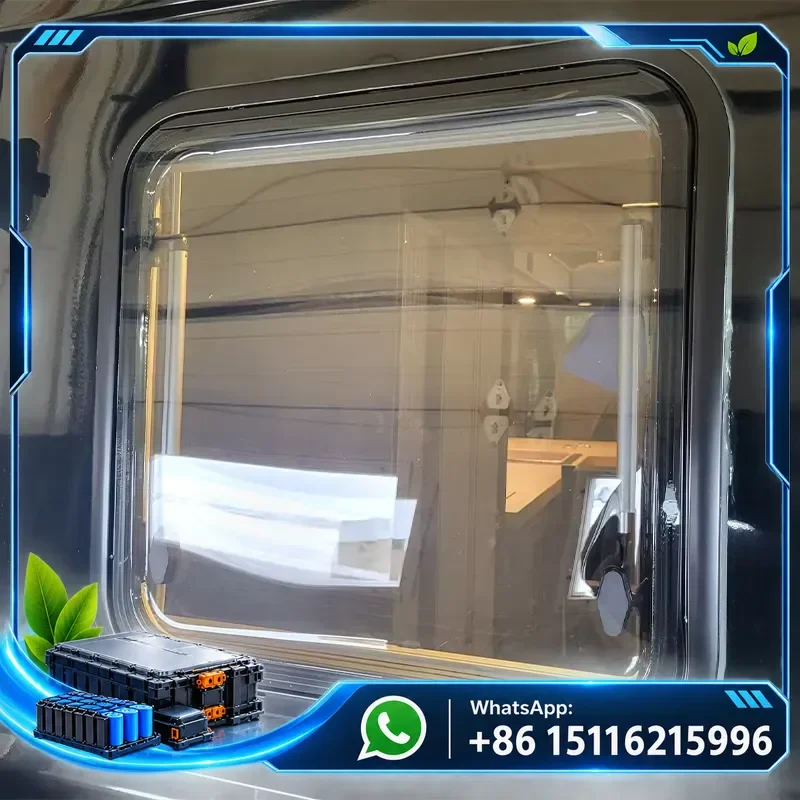 Black Aluminum Frame Acrylic Glass Window Trailer Caravan Curved Window for Recreational Vehicle