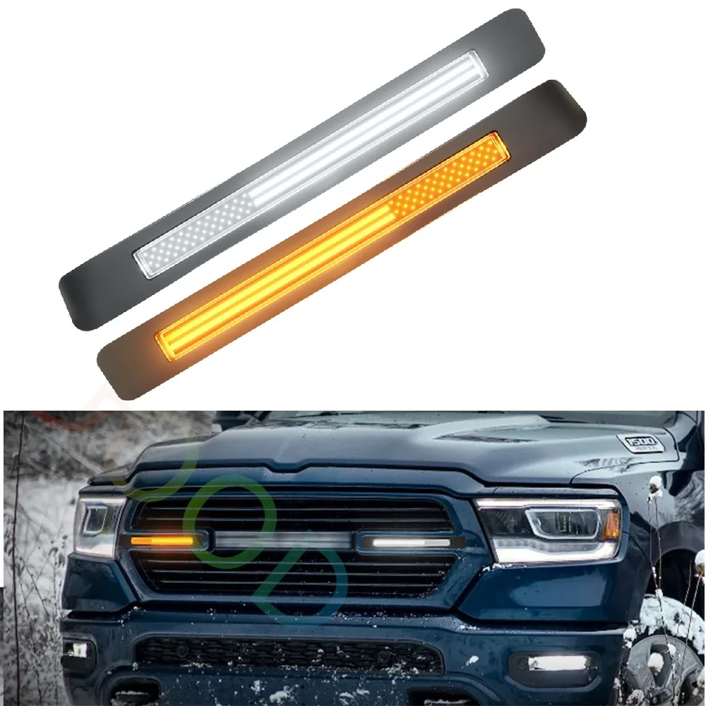 

Auto Grill Grills Lights Fit for 2019-2024 Dodge Ram 1500 Laramie Abs Grille Light Accessories
