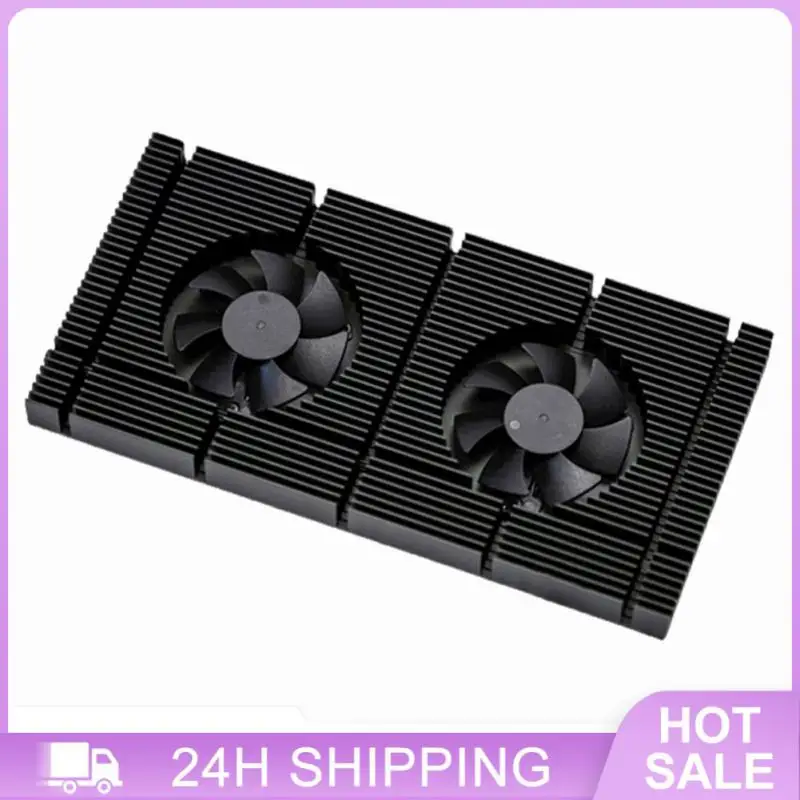 Black Pwm Fan With Heat Sink Cooling Fan 2023 Vram Heatsink Aluminum Panel Dual Graphics Card Backplane For 3090 Gpu New