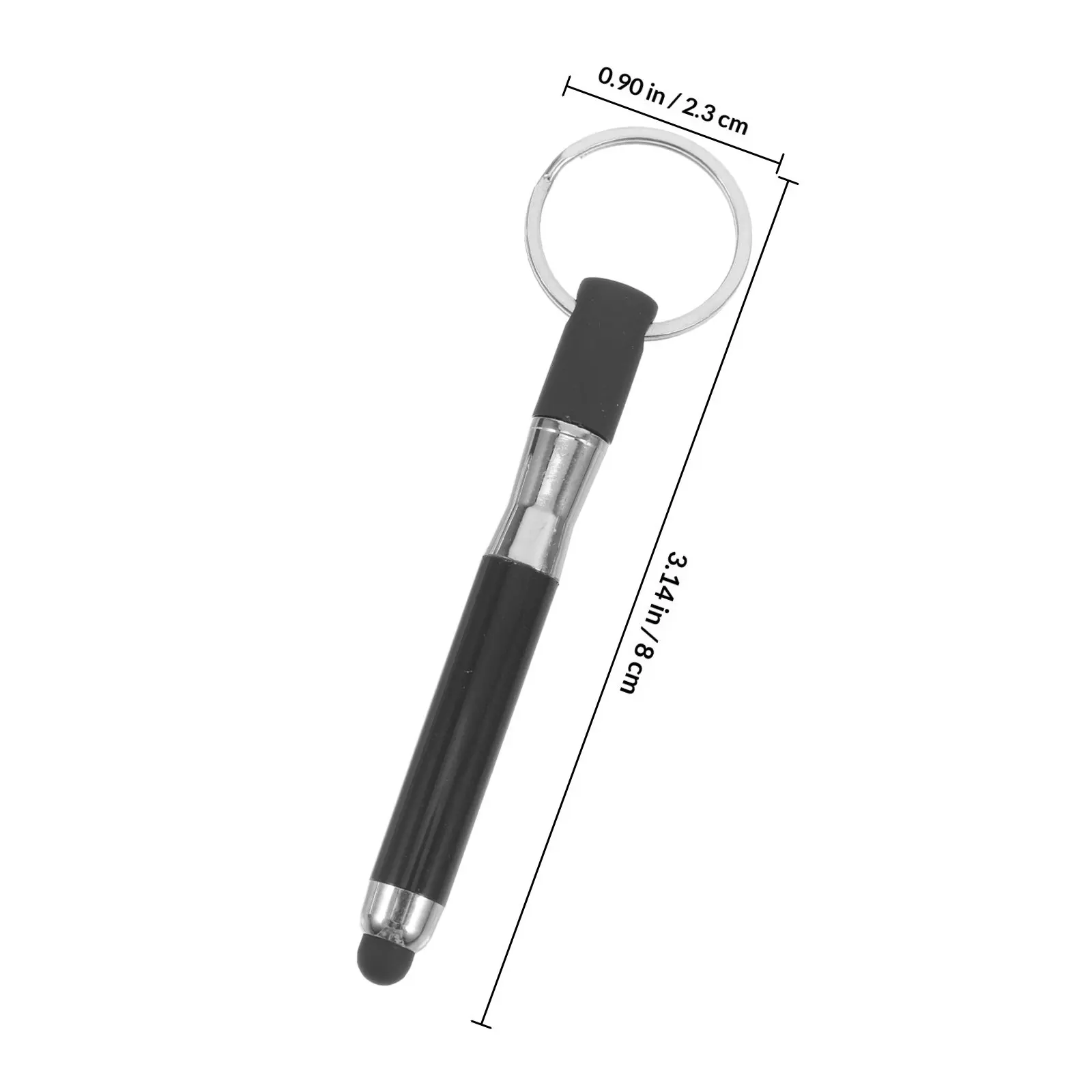 12Pcs Mini Ballpoint Rings Stylus Pen Lightweight Portable Screen Stylus for Touch Screen Tablet Keyring Design