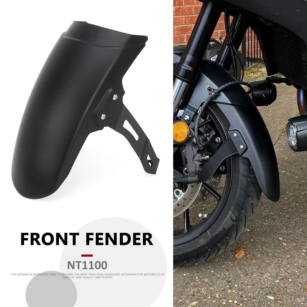 

New 2022 2023 2024 Front Fender Mudguard Extender Motorcycle Accessories Black For Honda NT 1100 NT1100 nt1100