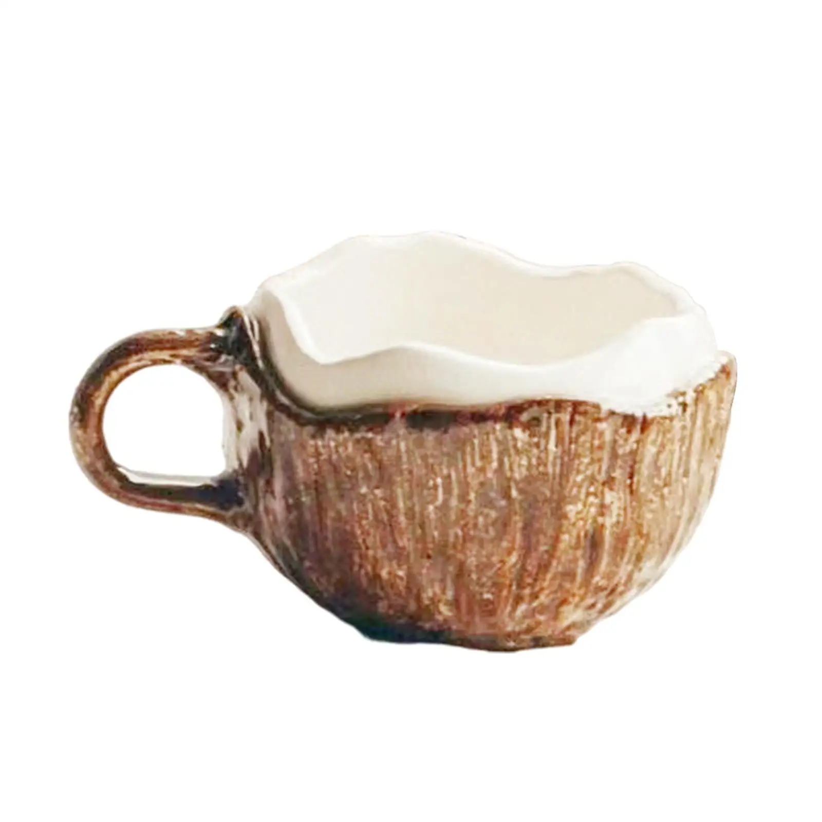 Taza de leche Taza de té de 250 ml Vasos en forma de coco para adultos Taza de café para té caliente Bebidas calientes o frías Latte Cappuccino Año nuevo