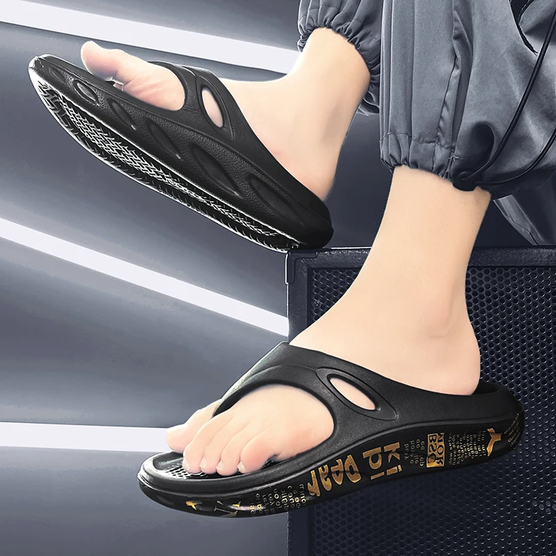 Chanclas clásicas para hombre, zapatillas informales antideslizantes resistentes al desgaste, diseño que combina con todo, ligeras, nuevas