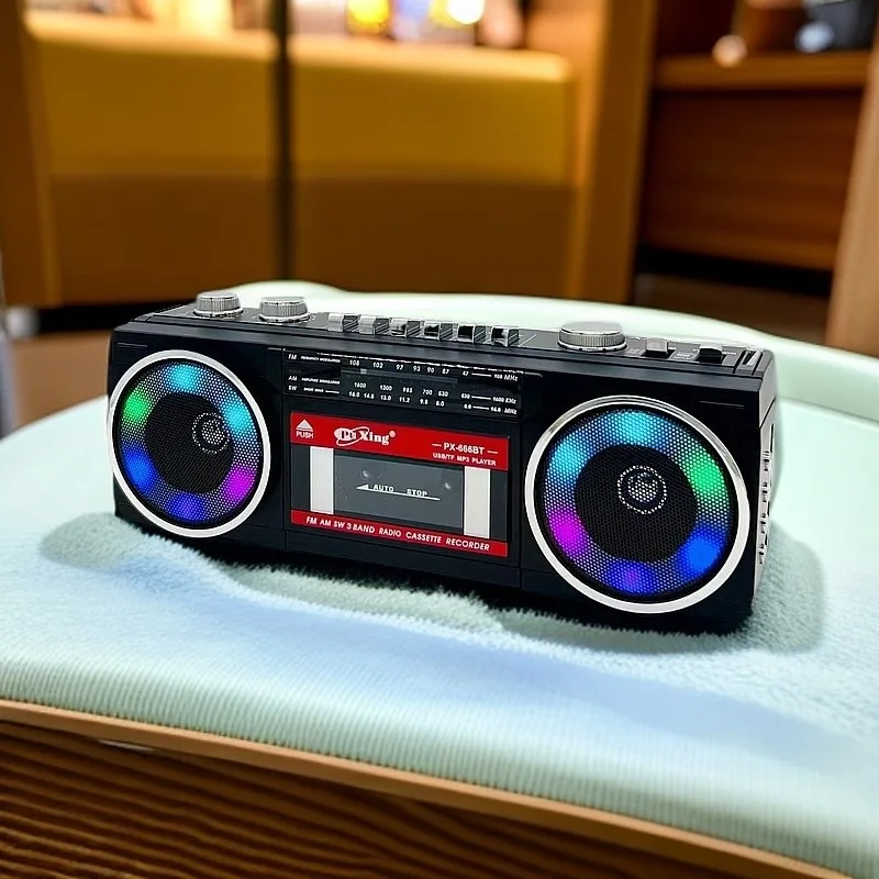 

Старый винтажный магнитофон 5,3 Bluetooth-плеер Портативный многодиапазонный радиоприемник USB TF-карта Многофункциональный MP3-плеер Recorde