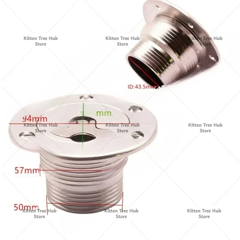 Silver Fuel Cell Surge Tank Cap Universal 6 Bolt Flush Mount 43.5Mm Opening Car Accessories