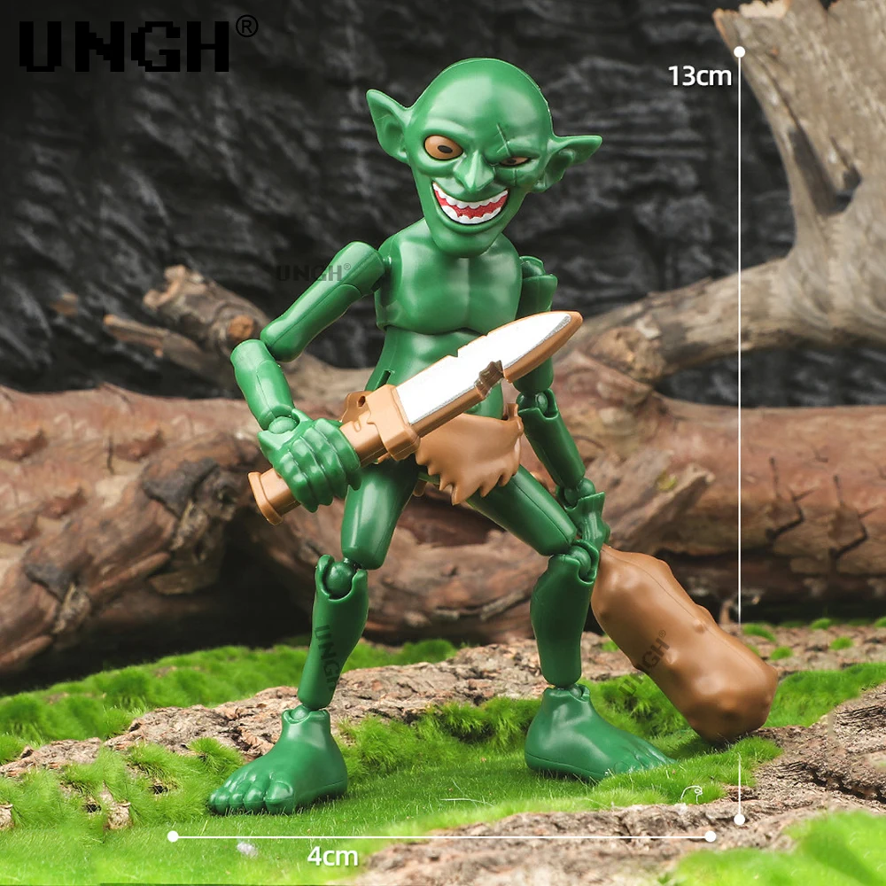Goblin Multi-Gelenk-Roboter-Elfen-Bausatz, 3D-gedruckter Baustein, 3D-Puzzle, Spielmonster-Modell, Actionfigur – Detail 3