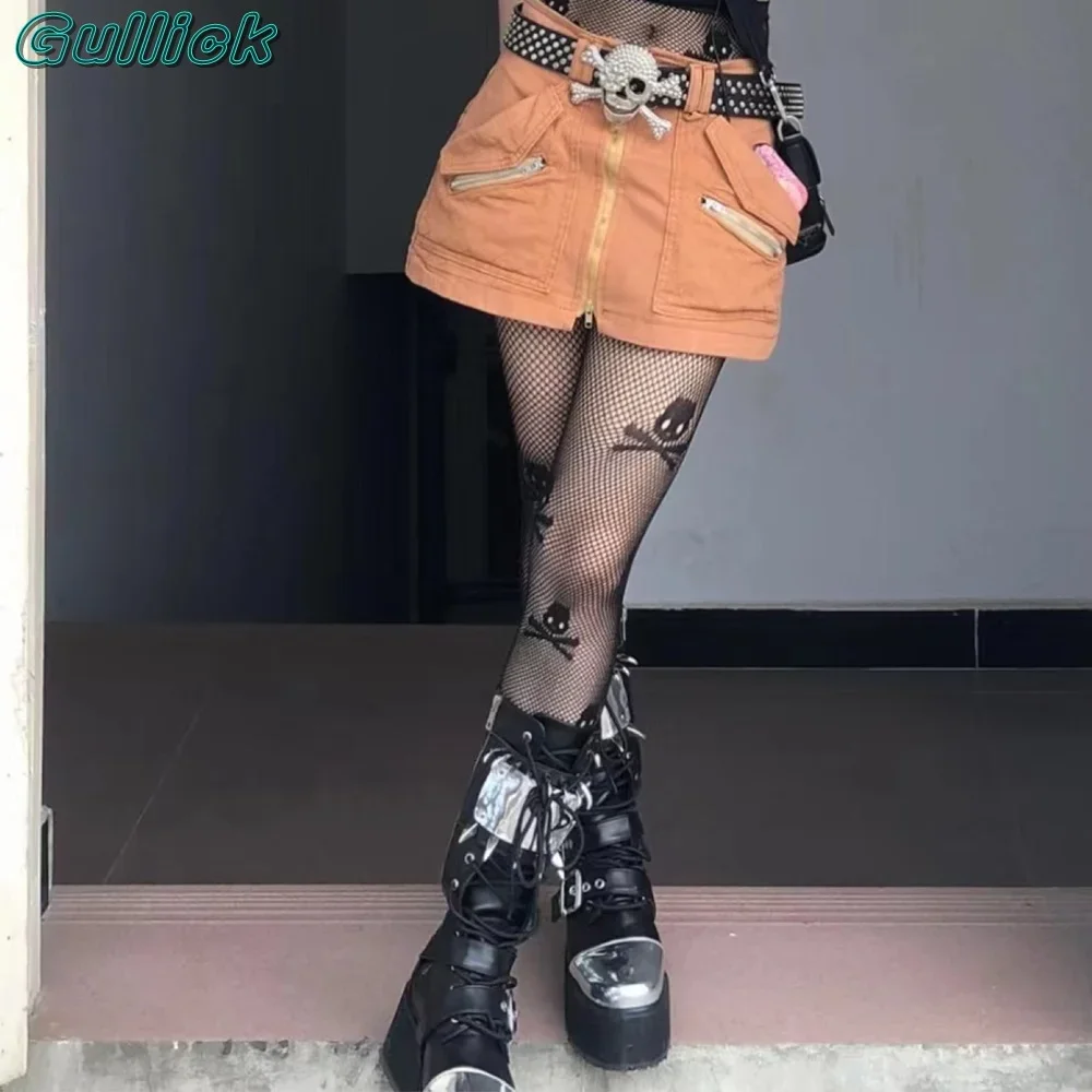 Rivet Metal Decor Black Boots Round Toe Punk Thick Heel Cover Heel Lace Up  Sexy Spring Autumn Women New Trend