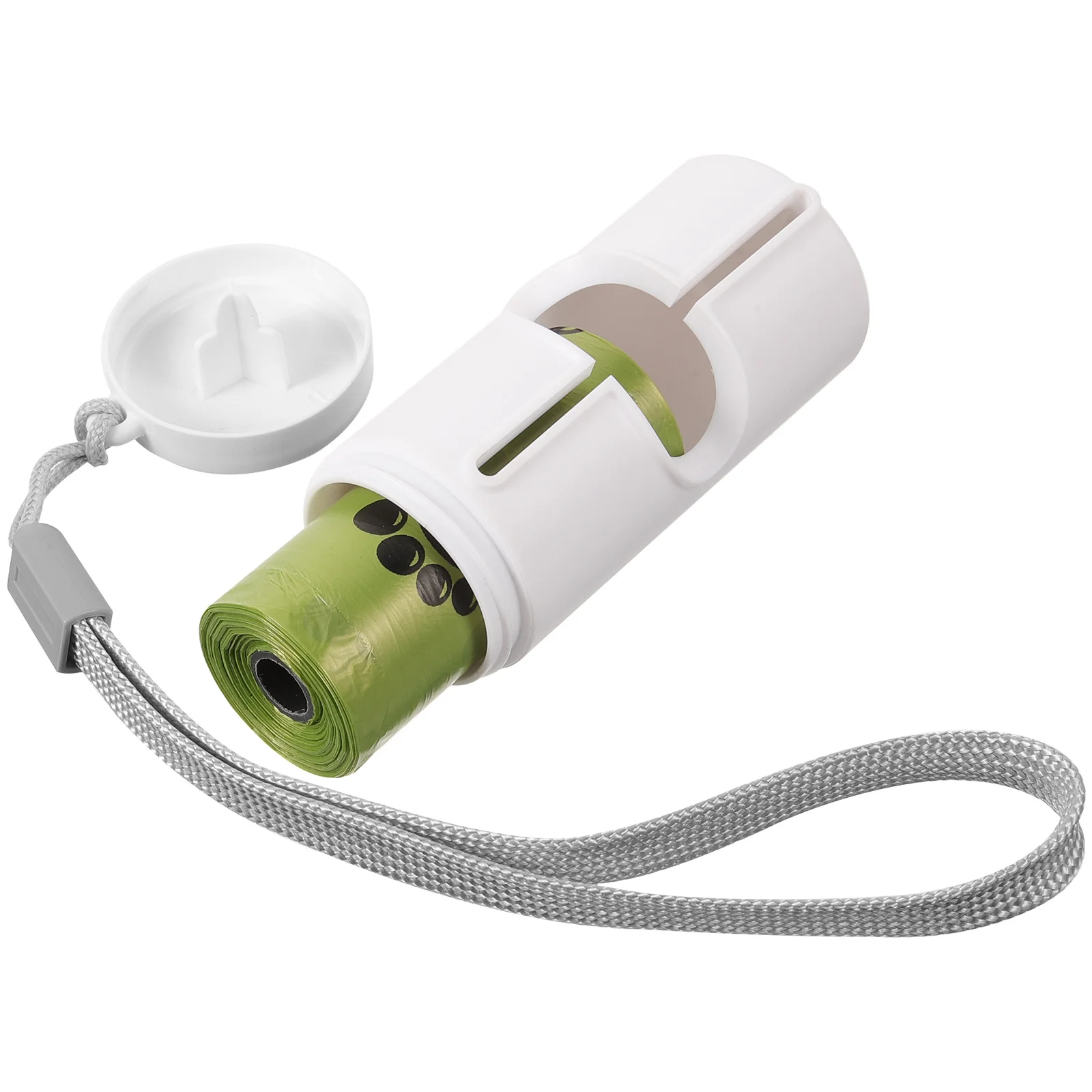 

Dog Poop Dispenser White ABS H Portable Pet Cleaning Supply Travel Poop Bag Dispenser Hiking Travel Waste Bags Long