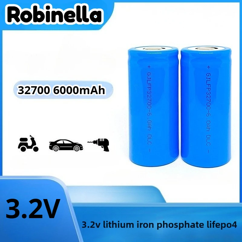 3.2V 6000mAh Large-capacity Power Battery 32700 Lithium-ion Battery 48V Electric Vehicle Scooter Battery Core 32700 LiFePO4