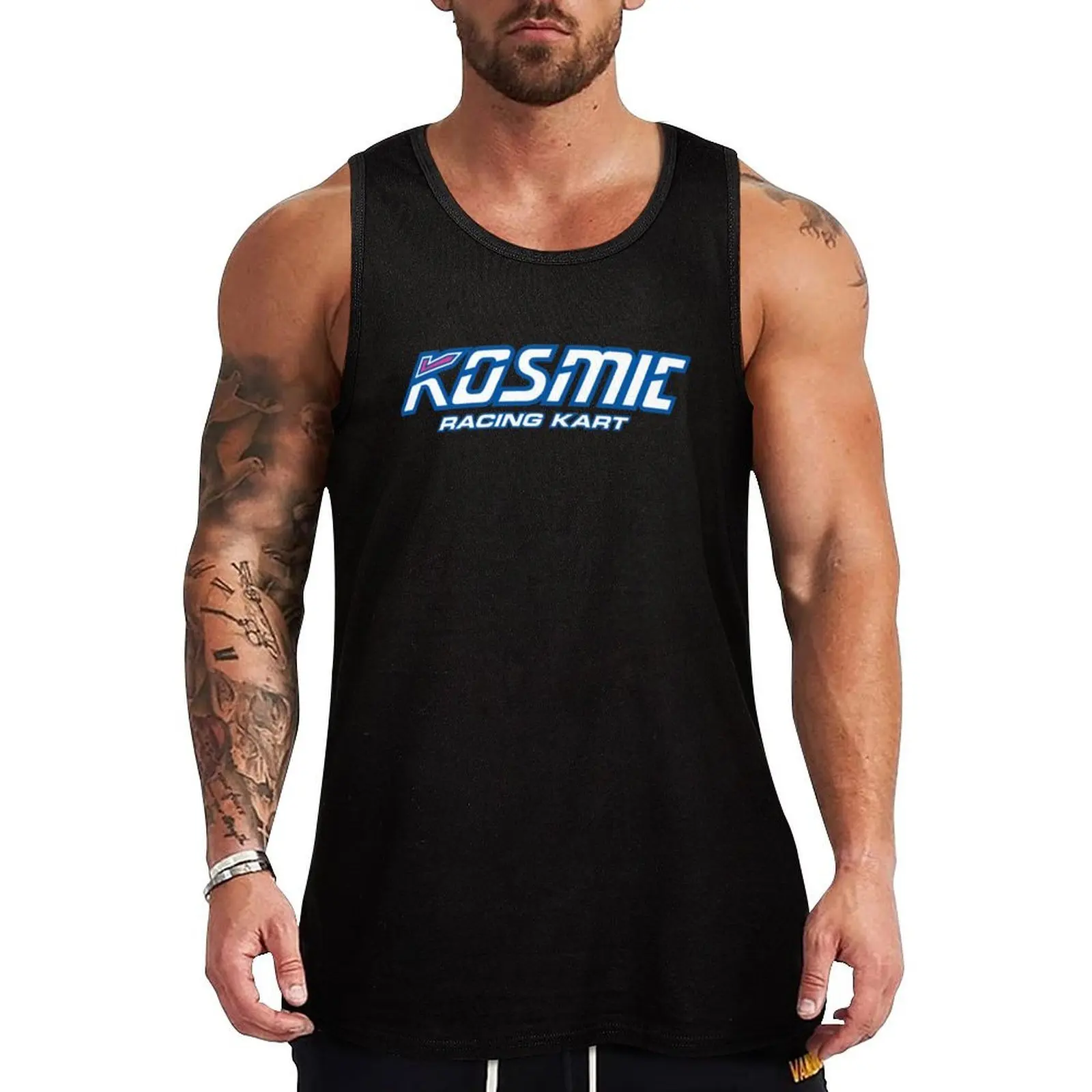 

Kosmic Racing Kart Tank Top Simple Graphic Tank Top Minimal Print Sleeveless