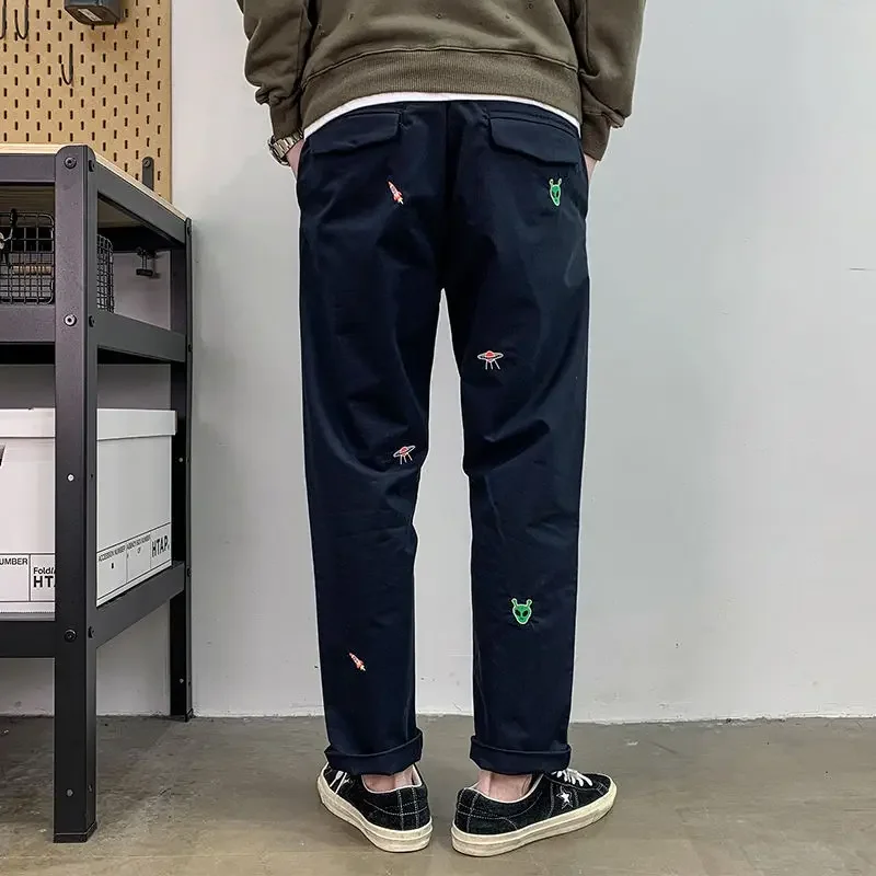 Sweatpants for Men Black Man Sports Pants Cotton Autumn and Winter Plain Trousers Cropped Plus Size Xxxl Comfortable Luxury Gym