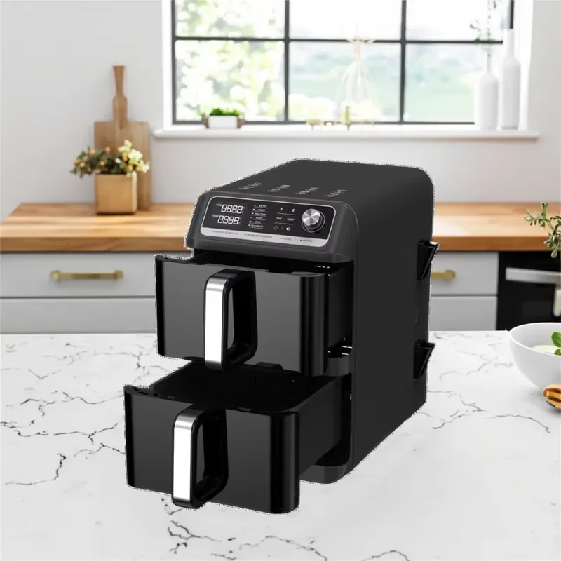 Digital Double Air Fryer Oven Large Capacity Electric Cooker Healthy Oil Free Frying Machine for Home Kitchen Hotel Use Fast