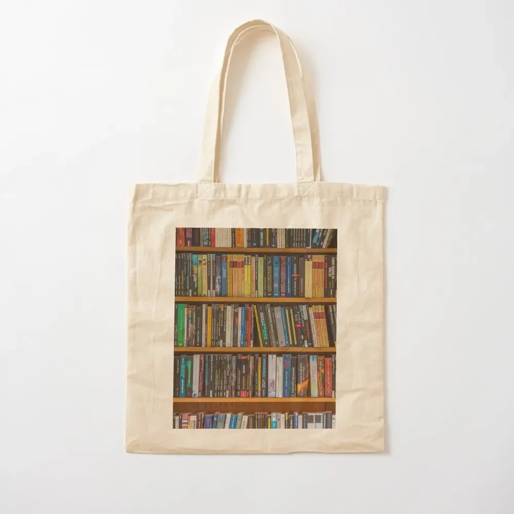 Bookshelf Books Library Bookworm Reading Pattern Tote Bag reusable grocery bags shopper bags for women Tote Bag