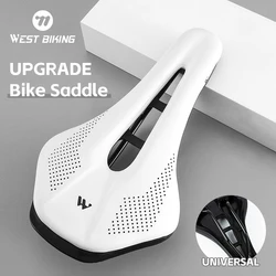 WEST BIKING Ultralight Bicycle Saddle Hollow Breathable Road Bike Seat For Men Women Comfortable Wear-resistant Cycling Cushion