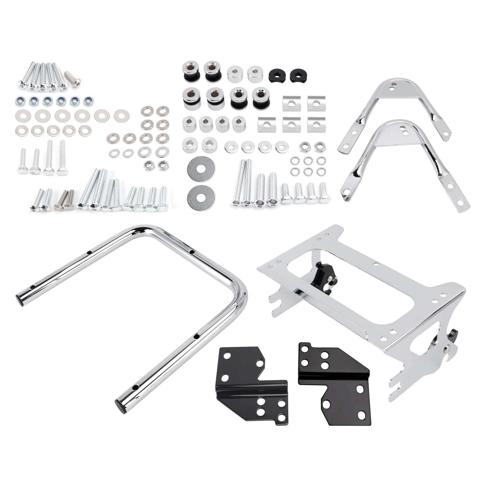 

Хромированный багажник Topteng для двух человек, для Touring Road King FLHT FLHX FLTR 1996-2002, 2003, 2004, 2005, 2006, 2007, 2008 гг.