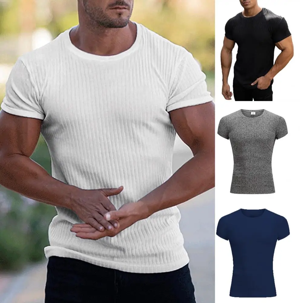 New Colour Men Fitness T-shirt Men's Sporting Skinny Tee Shirt Male Gym Running Quick Dry T-shirt Casual Sports Clothing