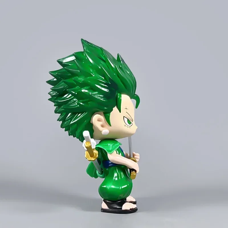 أحدث قطعة واحدة أنيمي الشكل Q-النسخة رورونوا زورو لطيف سيارة الديكور دمية شكل جديد عمل نموذج لجسم تحصيل الاطفال اللعب #5