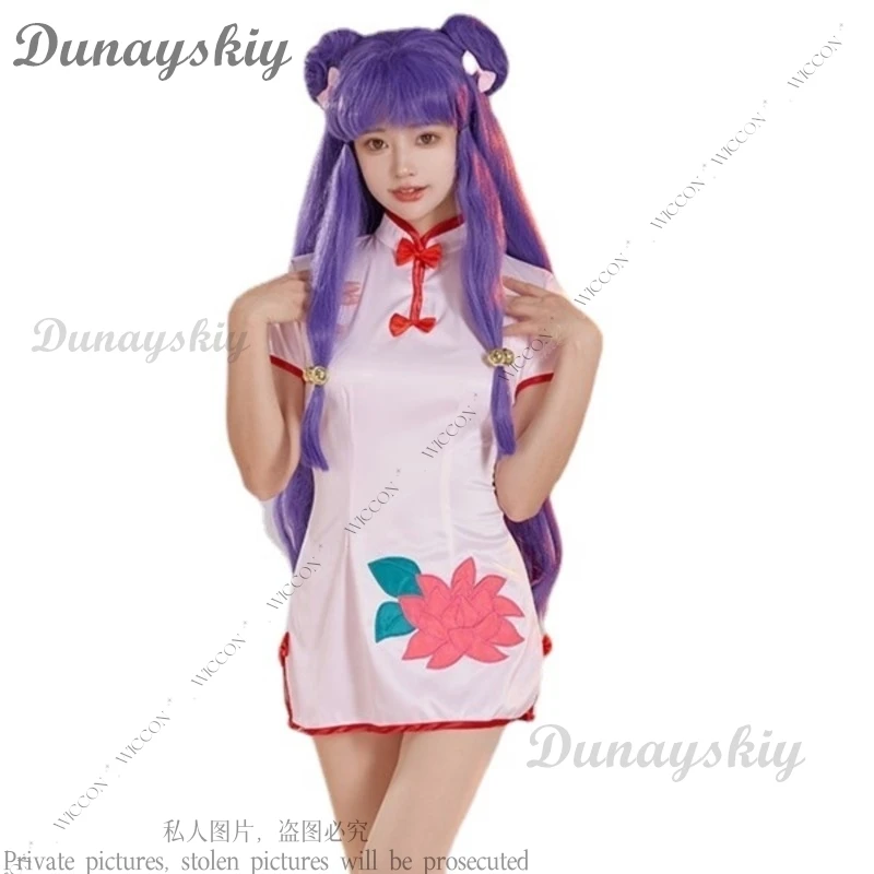 Shampoo Cosplay Costume Wig Cheongsam Ranma ½ Anime Woman Man Cos Role Play Maid Uniform Comic-Con Shampoo Cat Party Adult Kid