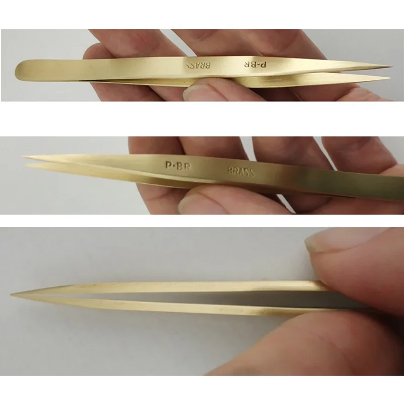 Ultra-precision Brass Tweezers Fine Pointed Soft Copper Watch Repair Tool P-BR