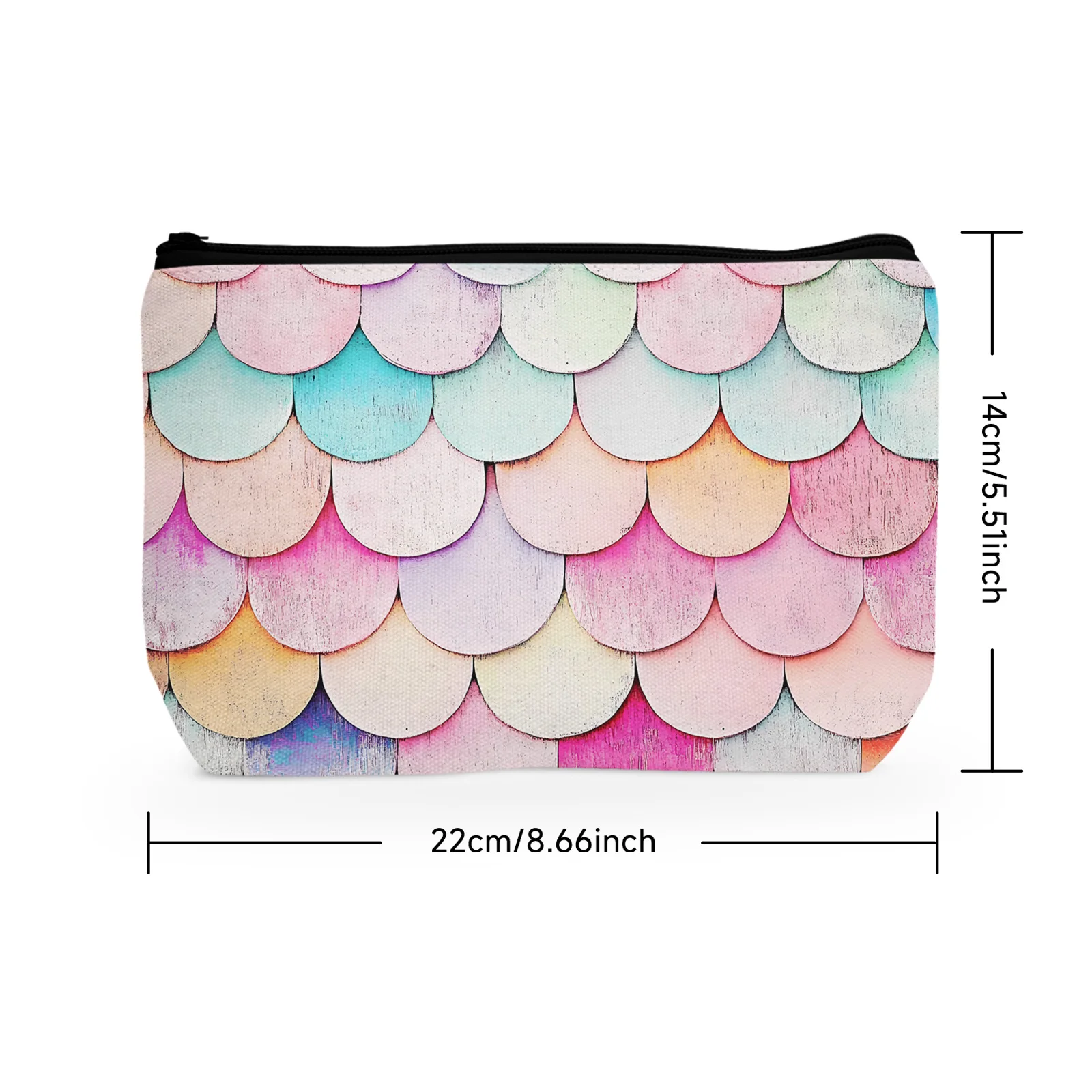 1Pc Colorful Mermaid Scales Shape Makeup Bag For Women Cosmetic Bag With Zipper Pouch Bags Best Gift For Friends