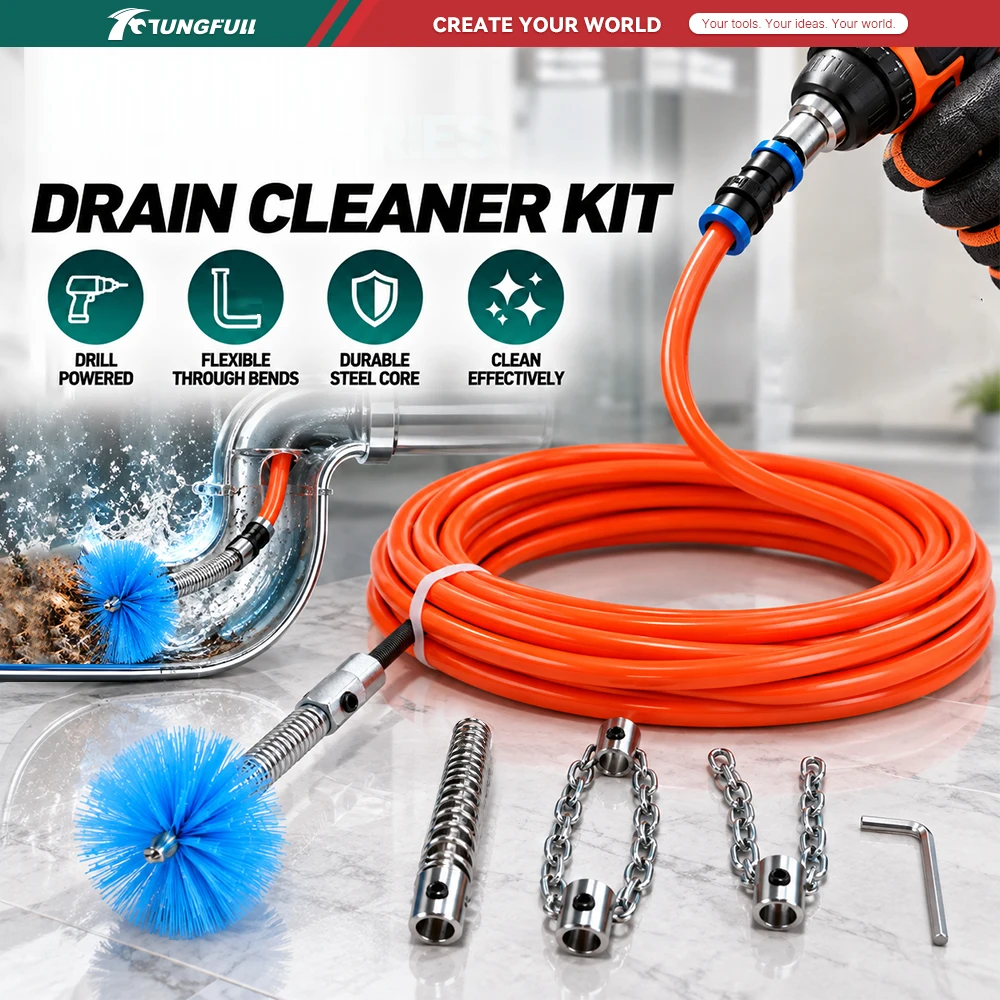 For Home Plumbing 2m/3m/5m Hand Crank Auger Effective Toilet Clog Remover Hand Crank Tool Hand-cranked Mechanism