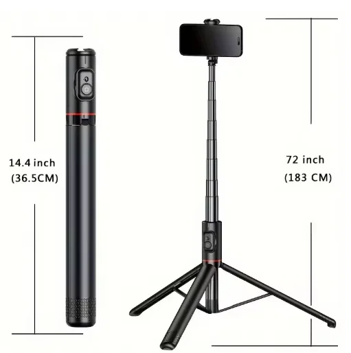 Integrated multifunctional Bluetooth remote control live streaming tripod phone stand selfie stick anti shake and extendable