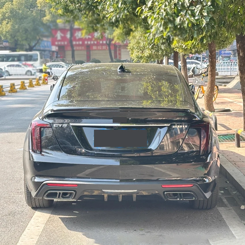 สำหรับอะไหล่รถยนต์ Cadillac CT5 ชุดแต่งกันชนหลัง ดิฟฟิวเซอร์ สปอยเลอร์ ชิ้นส่วนตกแต่งใต้กันชน ปี 2020 2021 2022 2023 2024 2025