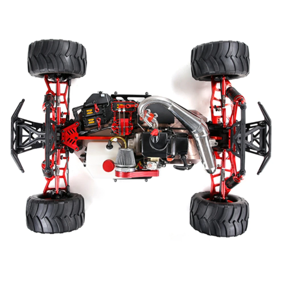 Motor de gasolina de 45cc, modelo de coche de Control remoto 1/5, tracción en las cuatro ruedas, todoterreno, ROFUN X-LT, motor de gasolina de potencia de 45CC