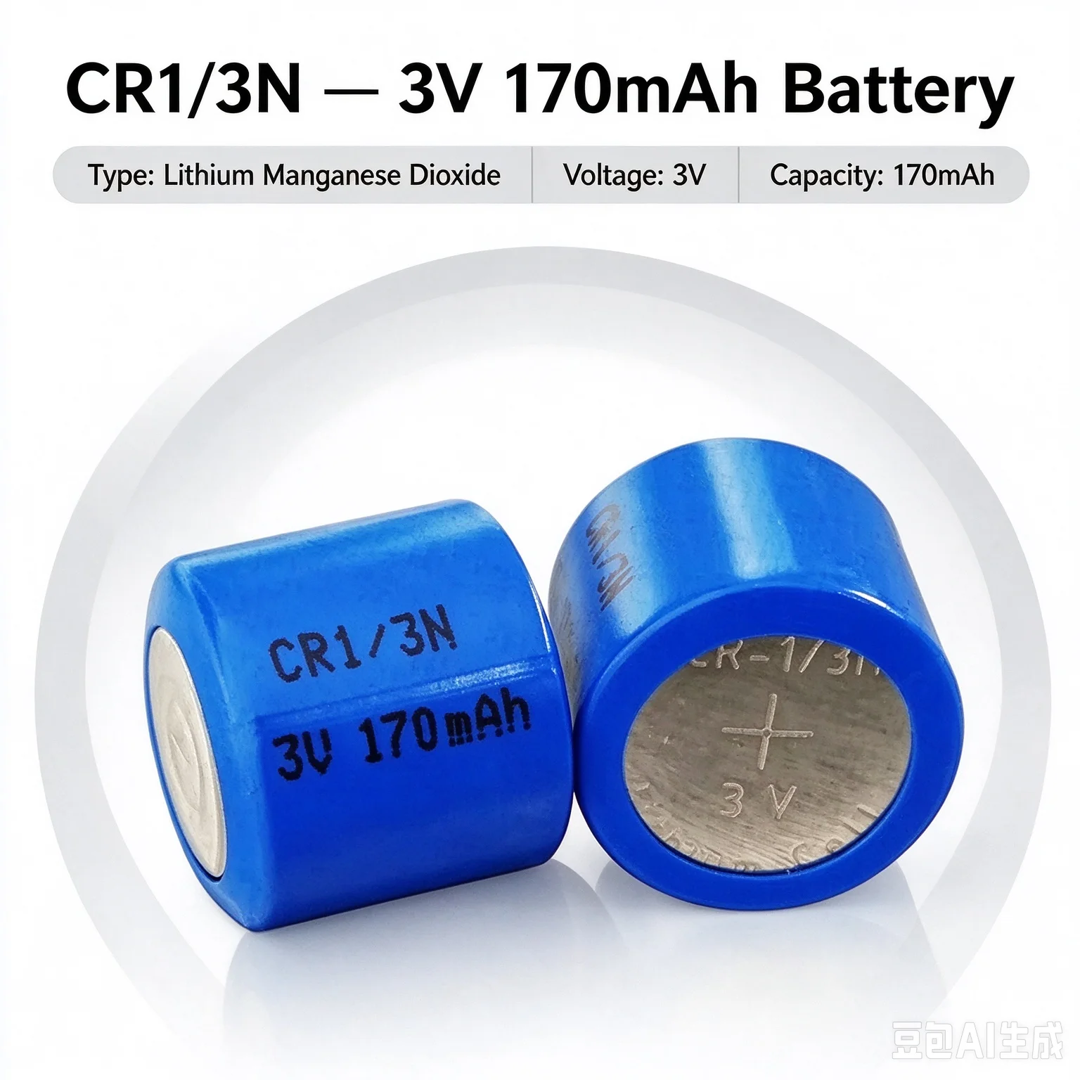 3V 170mAh CR1/3N Lithium Battery Compatible with DL-1/3N CR-1/3N CR13N for Camera Laser Sight Dog Training Collar CMOS & Meters