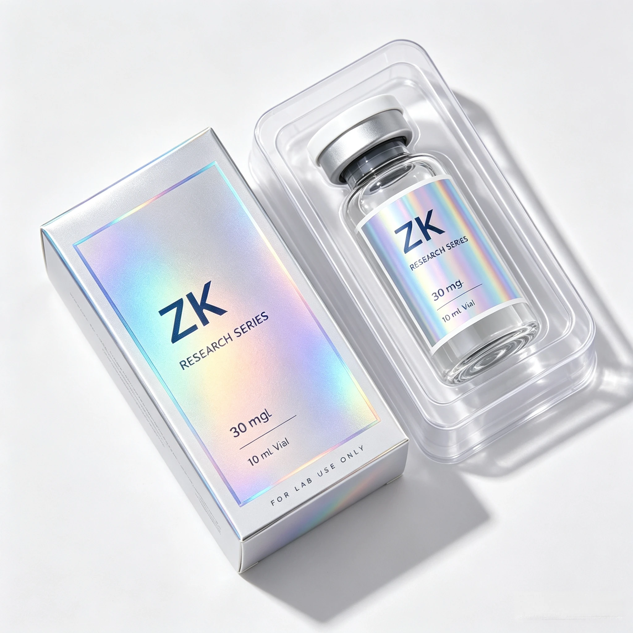 Custom Peptide Vial Single Paper Gift Packaging Box Durable Paper Carton For 3ml 10ml Reagent Bottles