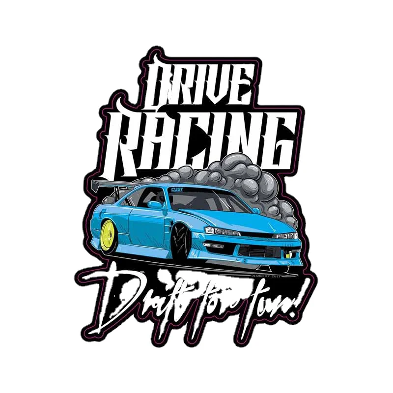 Fun Cartoon Drift The Car Modeling Personality Car Stickers PVC Fashion Auto Window Bumper Waterproof Decals Decor