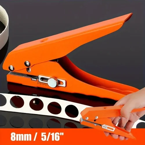 Imagen 2 del producto Alicates perforadores de 5/16 pulgadas, cubierta de tornillo ajustable, perforadora manual de un solo círculo con broca cónica de límite