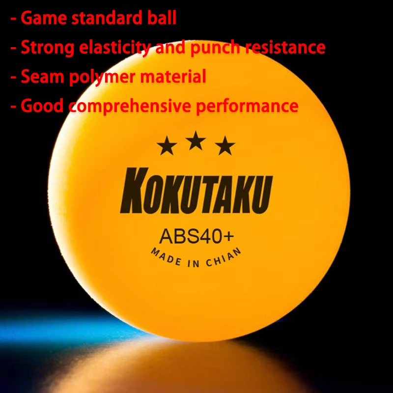 20/50/100 Stück KOKUTAKU 3 Sterne Tischtennisbälle Professionelles ABS Neues Material 40+ Ping-Pong-Ball mit Naht für Wettbewerb