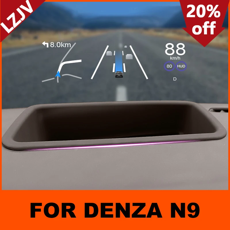 LZJV Car HUD Display Protective Cover Head Up Display Reflective Projection Screen Dustproof For Denza N9 Accessories