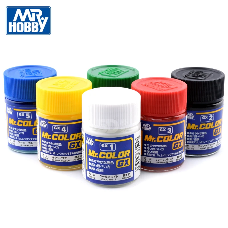 MR.HOBBY Paint GX colori esclusivi lucidi a base di olio modello colorazione Spray rivestimento colore fai da te GX 01 02 03 04 05 06 18ml