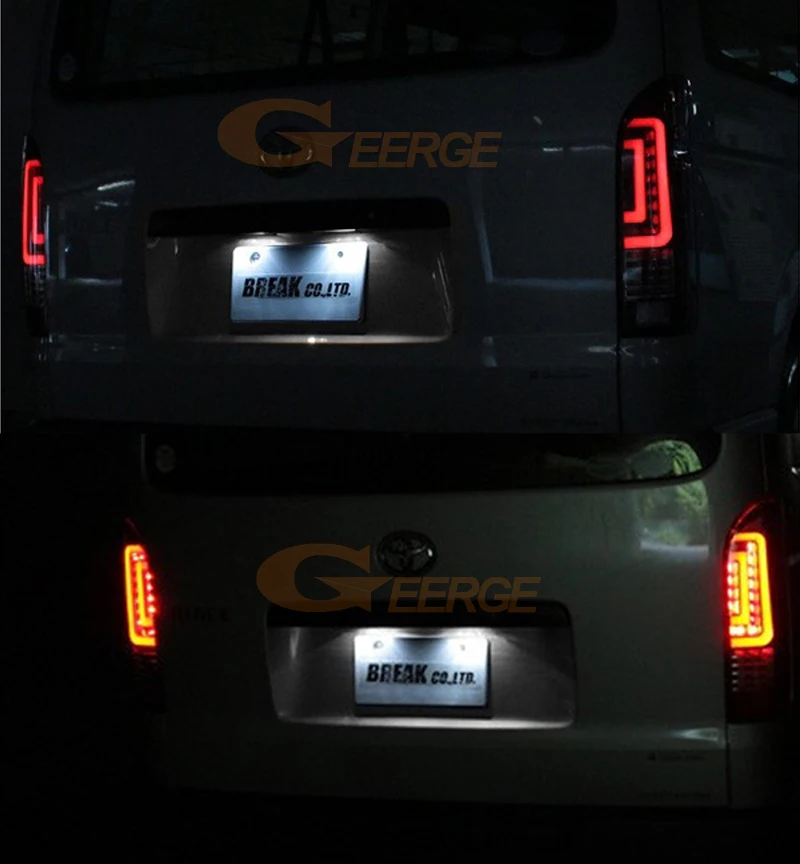 For Toyota HiAce RegiusAce Ventury H200 200 Series 2005-2014 Ultra Bright Led License Plate Lamp Light No Error Car Accessories