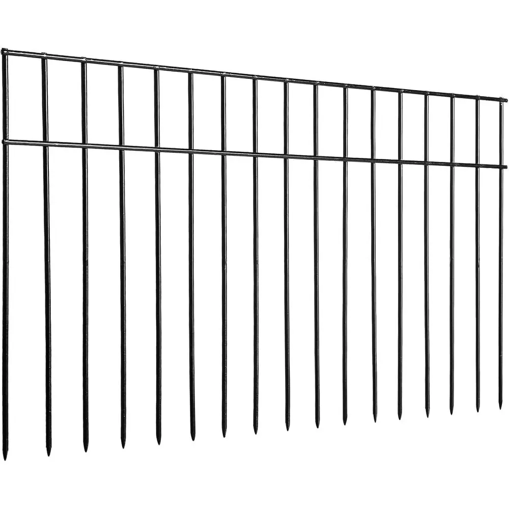 

Small/Medium Animal Barrier ence,15 Pack 24 in(L)X 15 in(H) Underground Decorative Garden encing, Dog Rabbits ences Black Metal