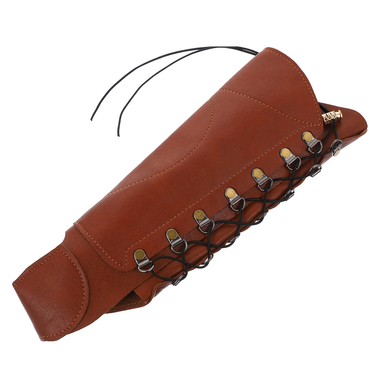 

Adjustable Elastic Pu Forearm Wrist Thumb Wrap Arm Guard For Outdoor Hunting Practice Durable Scratches