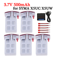 3.7V 500mAh Lipo Battery with Charger for SYMA X5UC X5UW Remote Control Drone RC Quadcopter Spare Parts Accessory