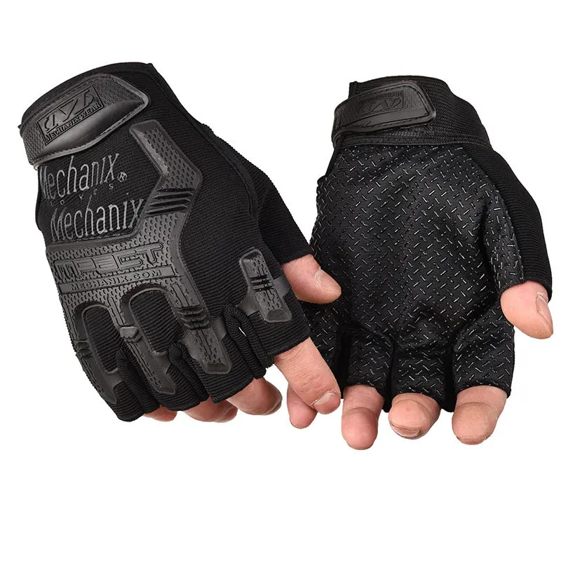 Tactical Military Gloves Paintball Airsoft Shot Soldier Combat Police Anti-Skid Bicycle Half Finger Men Clothing