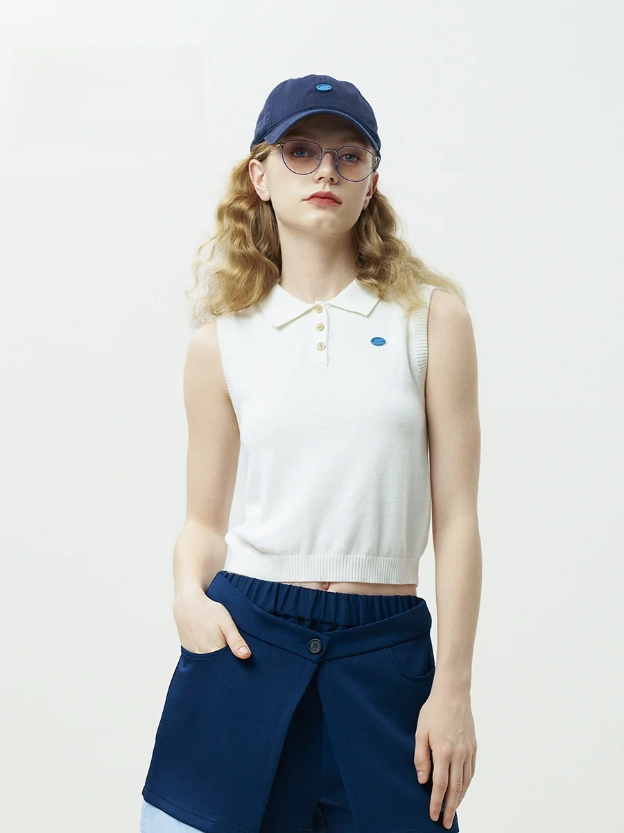 

Aha Love Ele College Sle Blue Label 25 Летний женский трикотажный джемпер на пуговицах, приталенный, повседневный, для путешествий