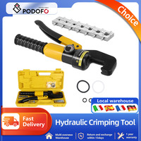 Podofo Hydraulic Crimping Tool 10T Hydraulic Cable Lug Crimper Hydraulic Hand Crimper Tool Electrical Terminal Cable Wire Tool
