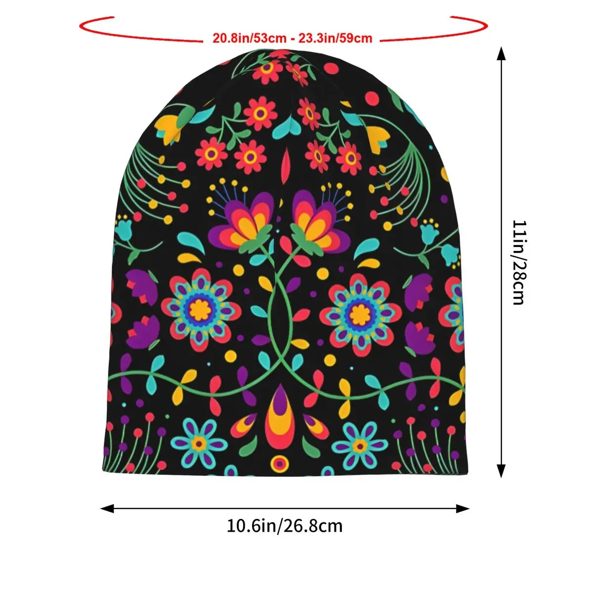 Mayan Aztec Exotic Colorful Pattern Poster_1 Men Women Thin Beanies Cycling Ski Cap Double Layer Fabric Bonnet Hat