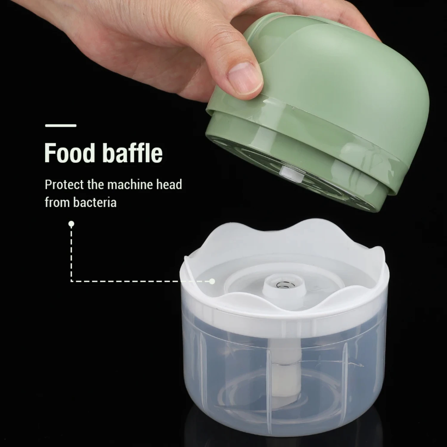 Frantoio per schiacciare l'aglio da 250 ml, tritatutto per aglio portatile, robot da cucina USB Gadget da cucina Frullino per aglio wireless