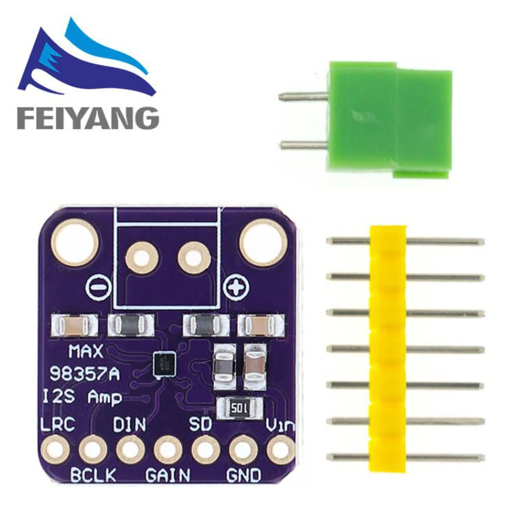 Max98357 I2S 3W Class D Amplifier Breakout Interface Dac Decoder Module Filterless Audio Board For Raspberry Pi Esp32