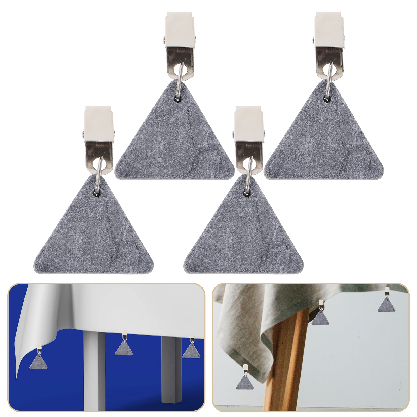 

8pcs Marble Tablecloth Holder Resin Weights Heavy Duty Clips Windproof Strong Grip for Outdoor Picnic Table Cover Kitchen Bar
